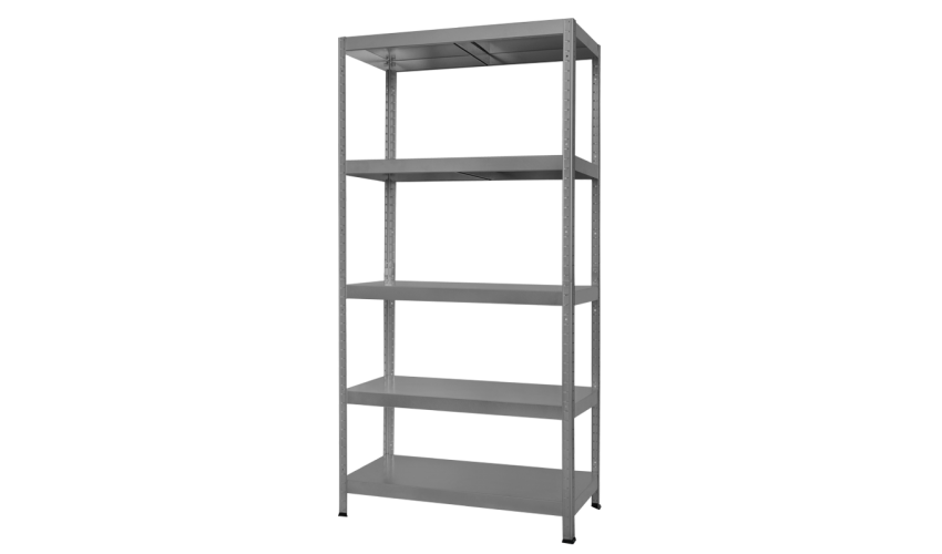 [parent_category] -  - Метален стелаж HARD 180x100x40 см, до 130 кг на рафт  - сив