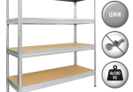 [parent_category] -  - Метален стелаж MEGA 177x180x45 см, до 500 кг на рафт - цинк