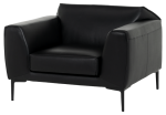 [parent_category] - Мека мебел - Кожен фотьойл RONDE LUX -1 - черен