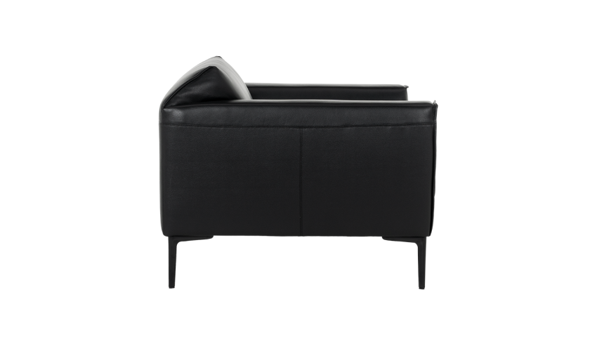 [parent_category] - Мека мебел - Кожен фотьойл RONDE LUX -1 - черен