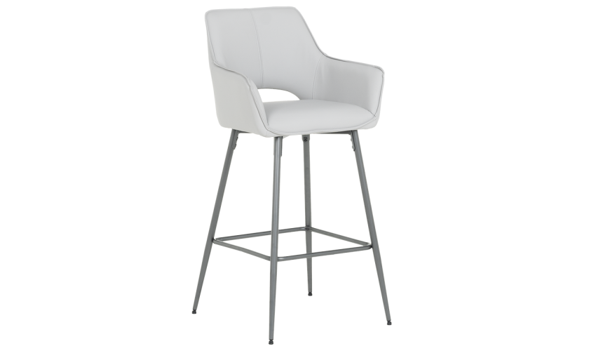 [parent_category] - Бар столове - Бар стол TELFORD 2 силиконова кожа - сив 67