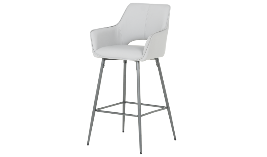 [parent_category] - Бар столове - Бар стол TELFORD 2 силиконова кожа - сив 67