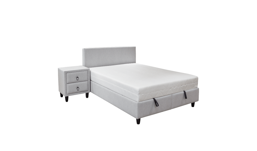 [parent_category] -  - Тапицирана спалня с матрак GRASSE 160 x 200 - сив 102