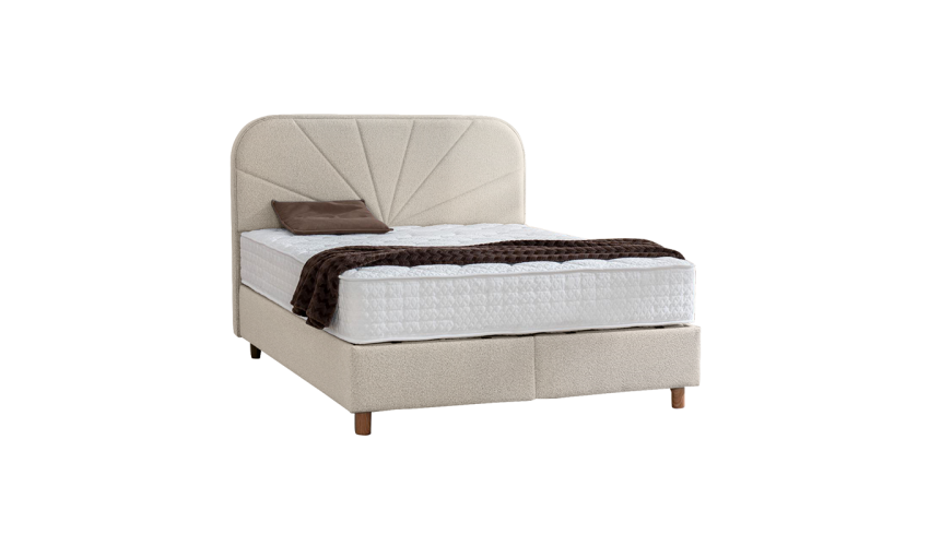 [parent_category] -  - Тапицирана спалня с матрак DELUX PREMIUM 180 x 200 - крем