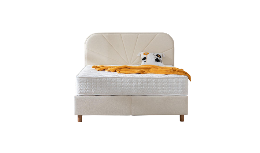[parent_category] -  - Тапицирана спалня с матрак DELUX PREMIUM 180 x 200 - крем